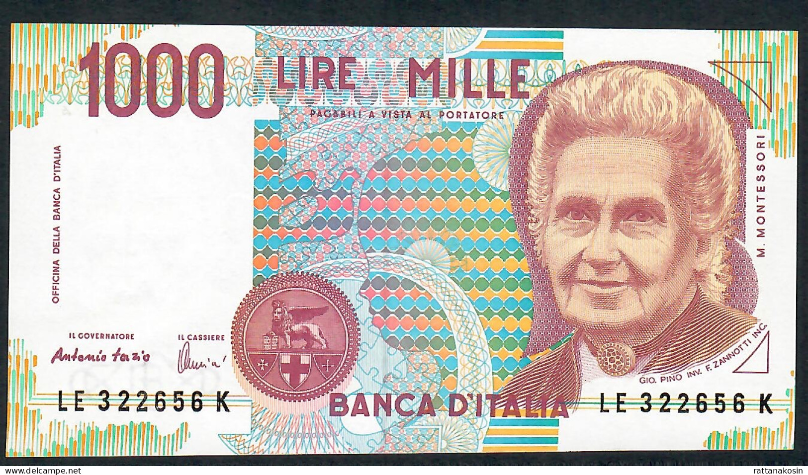 ITALY P114c 1000 LIRE 1990 #LE/K     UNC. - 1000 Lire