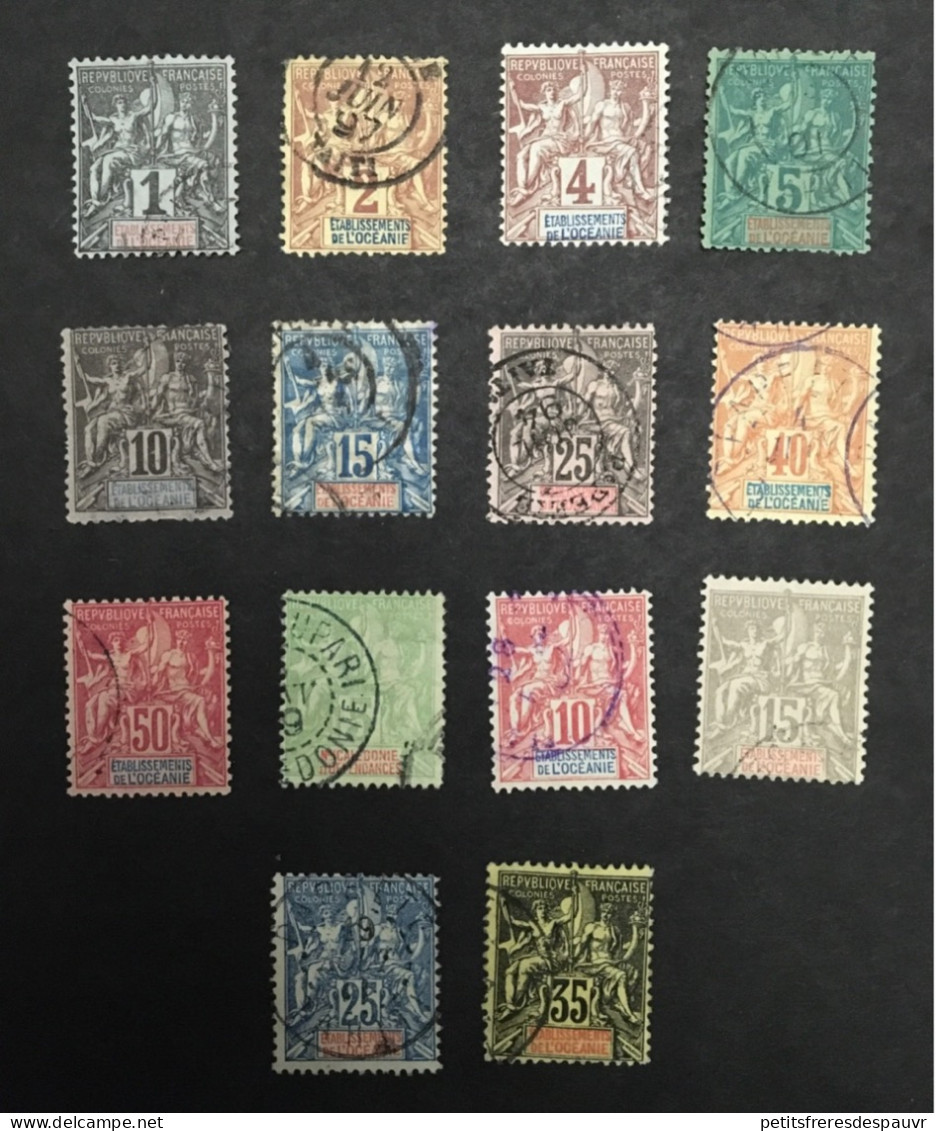 OCEANIE - YT 1 à 6 8 10 11 14 à 18 (14 Valeurs) - Oblitérés Used - Cote 250E - Used Stamps