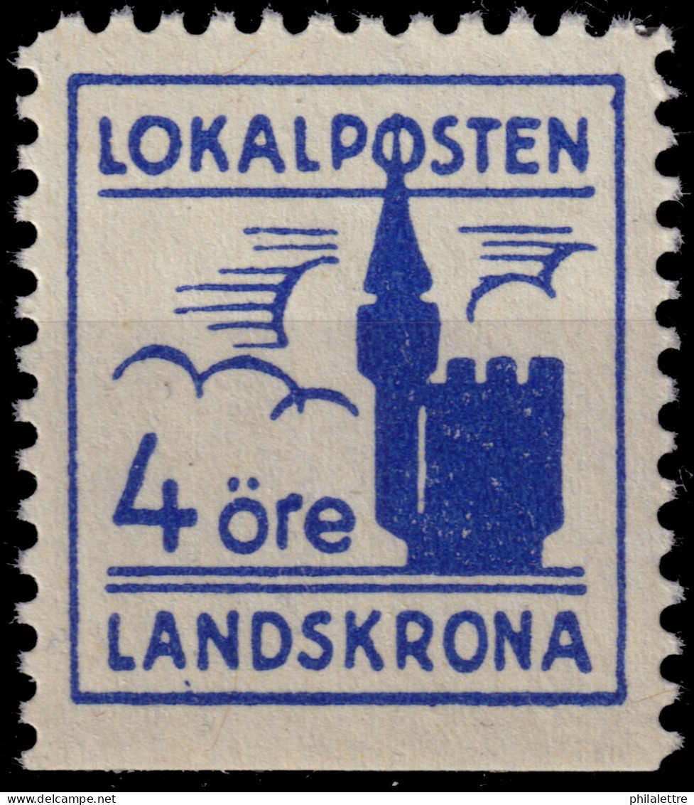 SUÈDE / SWEDEN - Local Post LANDSKRONA 4öre Blue - Mint NH** - Emissions Locales