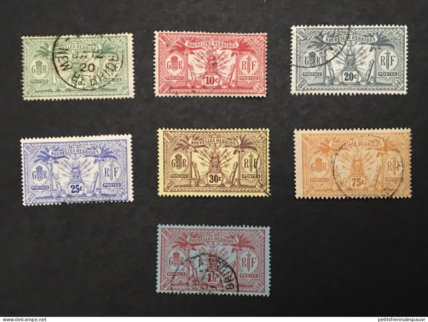 NOUVELLES HEBRIDES - YT 38 à 42 45 46 (7 Valeurs) - Oblitérés Used - Cote 77E - Used Stamps