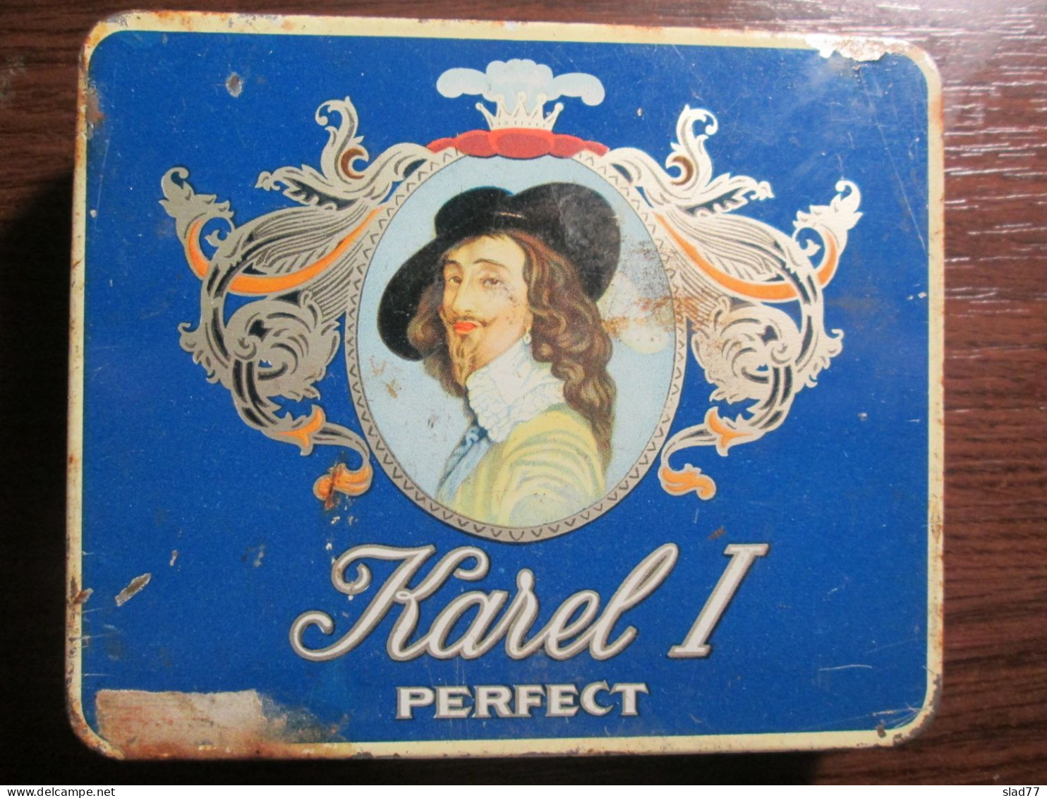 Vintage Karel I Perfect Tobacco Cigarette Tin Box - Empty Tobacco Boxes