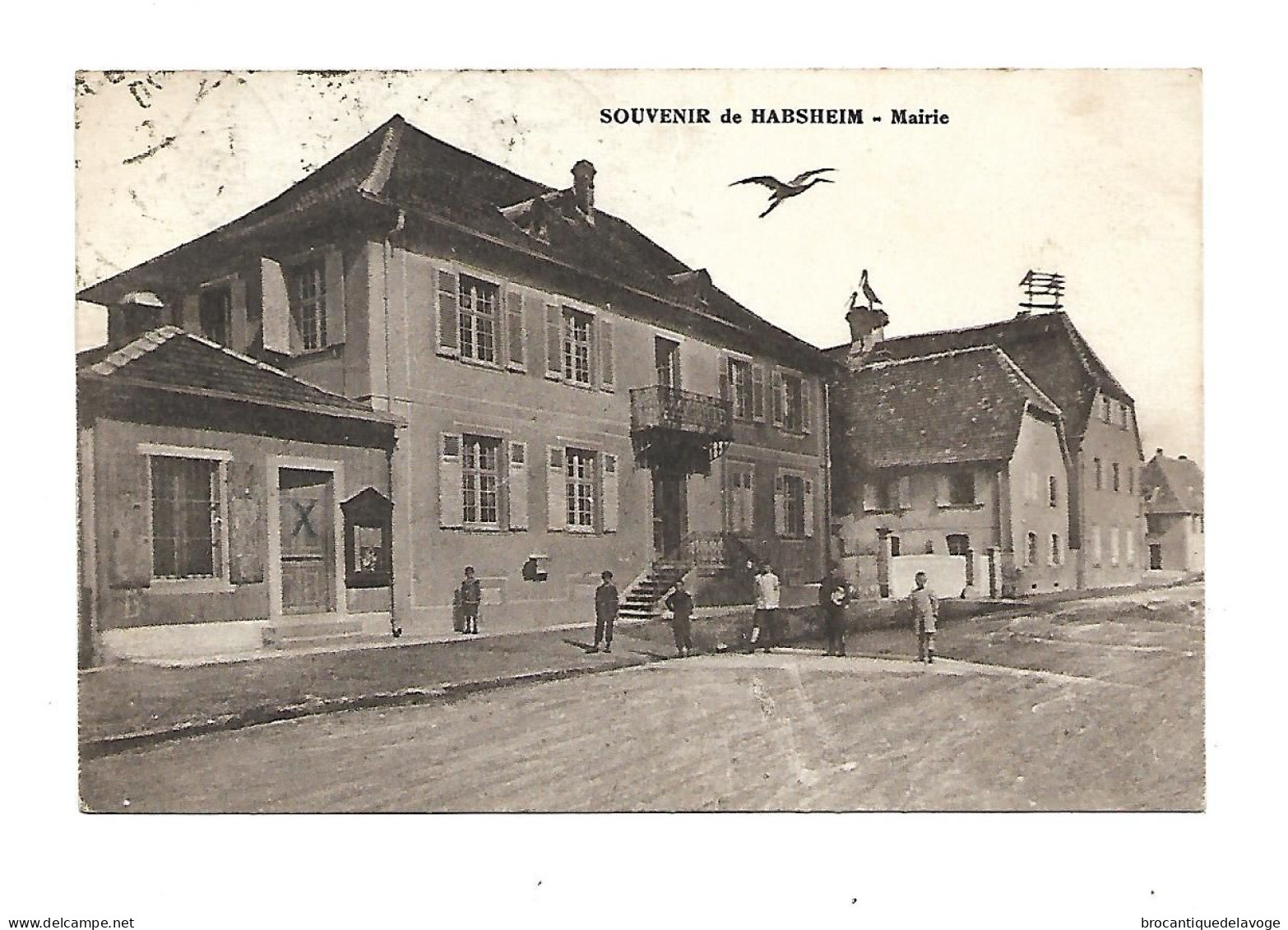 CPA 68 Souvenir De HABSHEIM Mairie - Habsheim