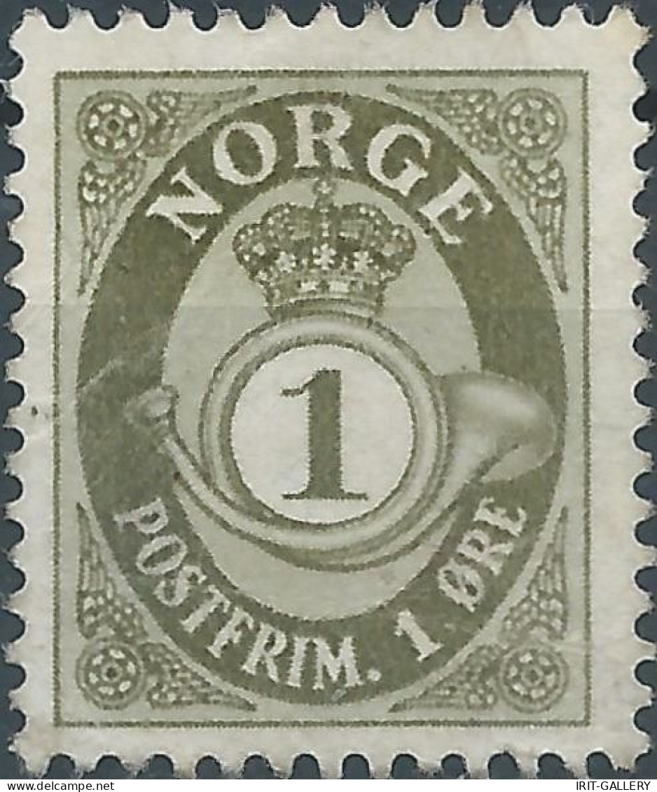 Norvegia - Norway - Norge,1893 -1898 Post Horn - 1øre,Mint - Ungebraucht