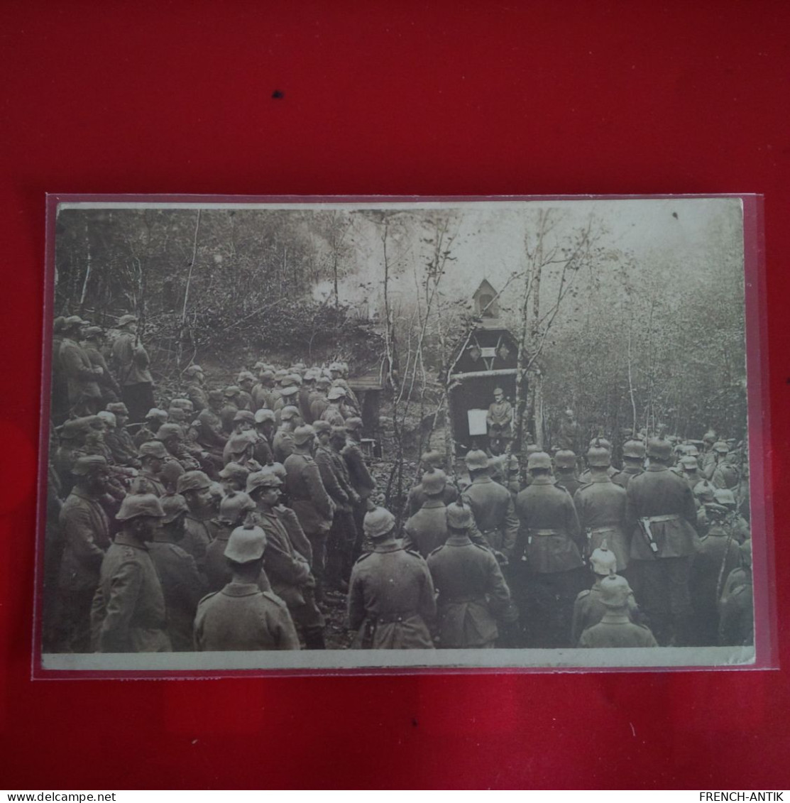 CARTE PHOTO SOLDAT MILITARIA 1916 LIEU A IDENTIFIER - Weltkrieg 1914-18