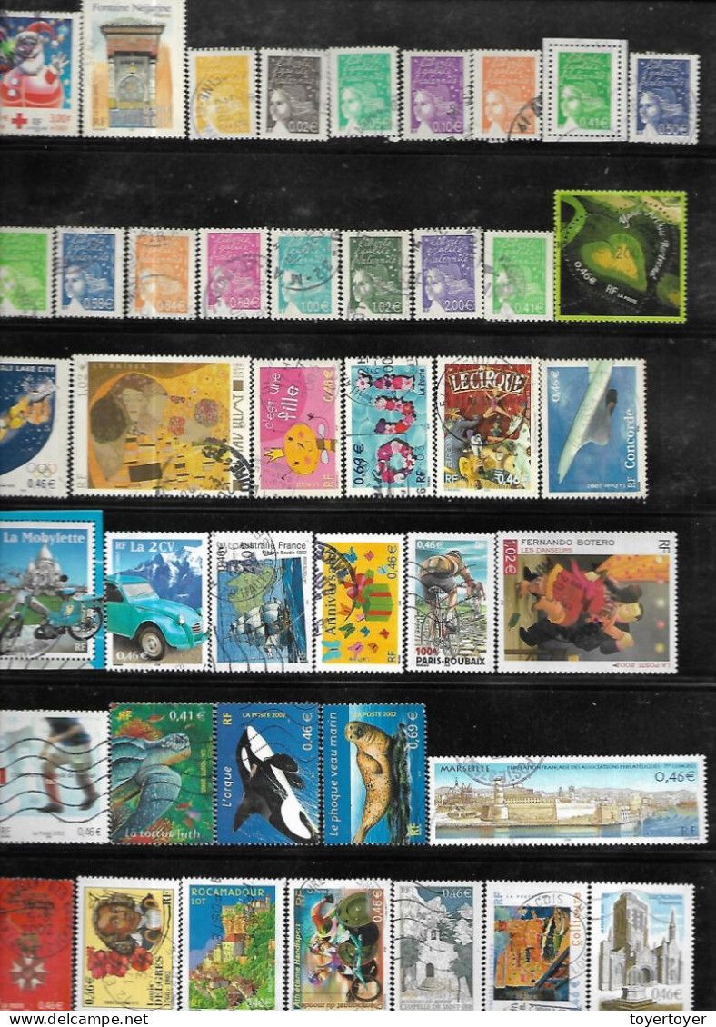 34 France Collection De 490 Timbres Oblitérés En €uro - Collections