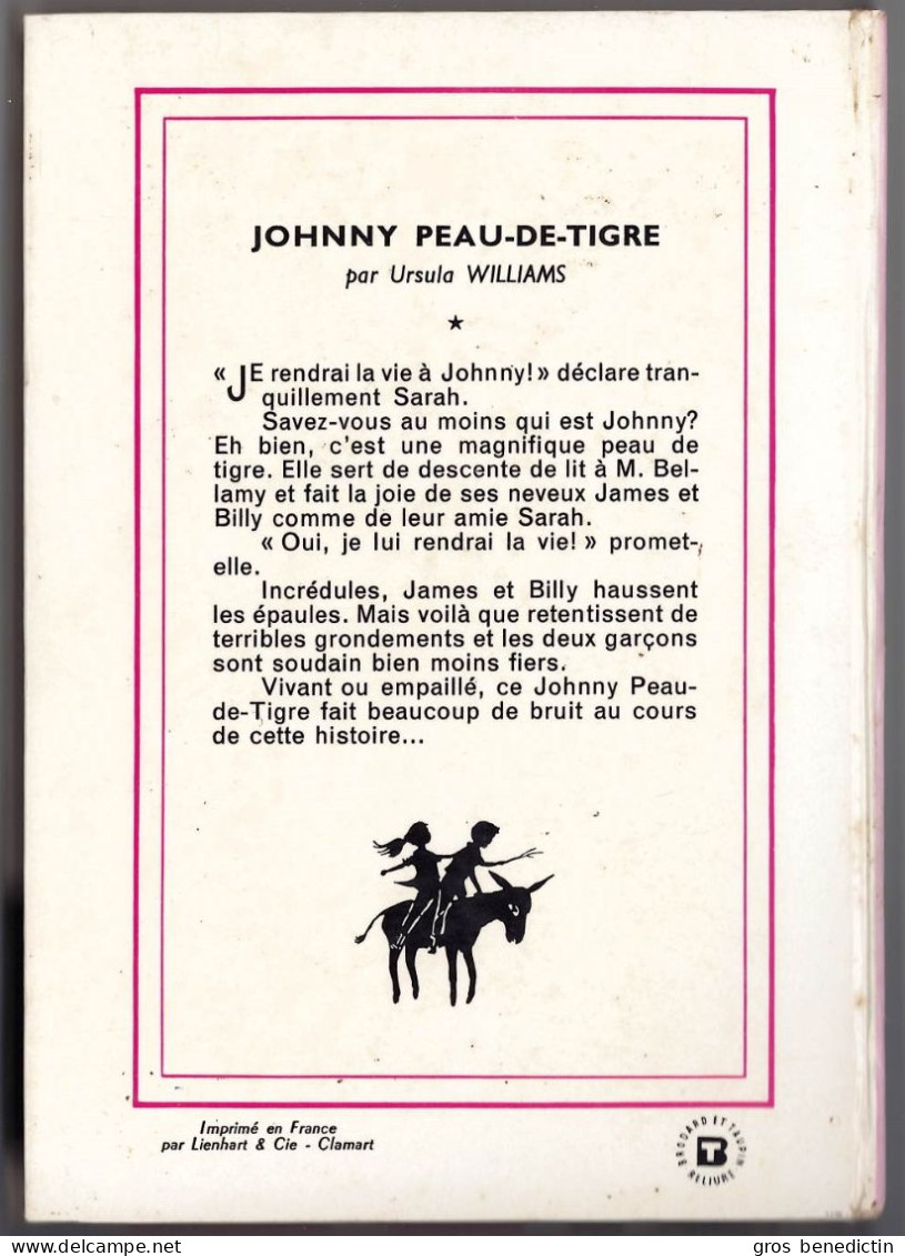 Hachette - Nouvelle Bibliothèque Rose N°209 - Ursula Williams - Johnny Peau De Tigre " - 1966 - #Ben&Brose&Div - Biblioteca Rosa