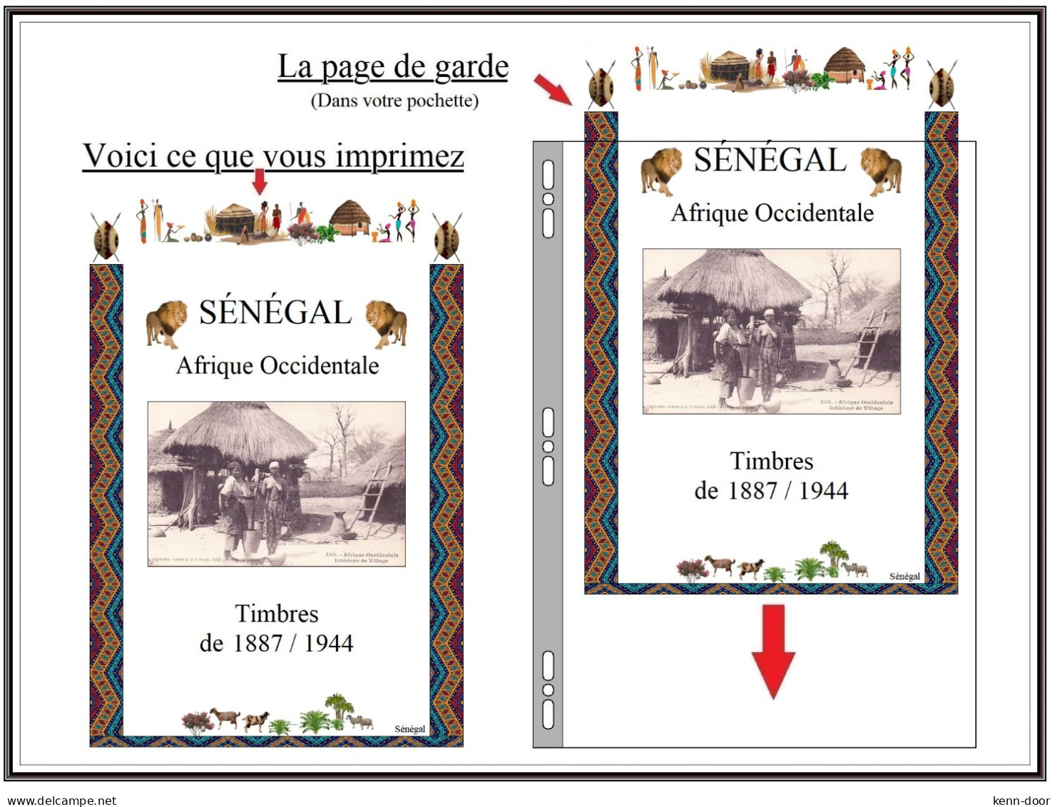 Album de timbres à imprimer  SENEGAL