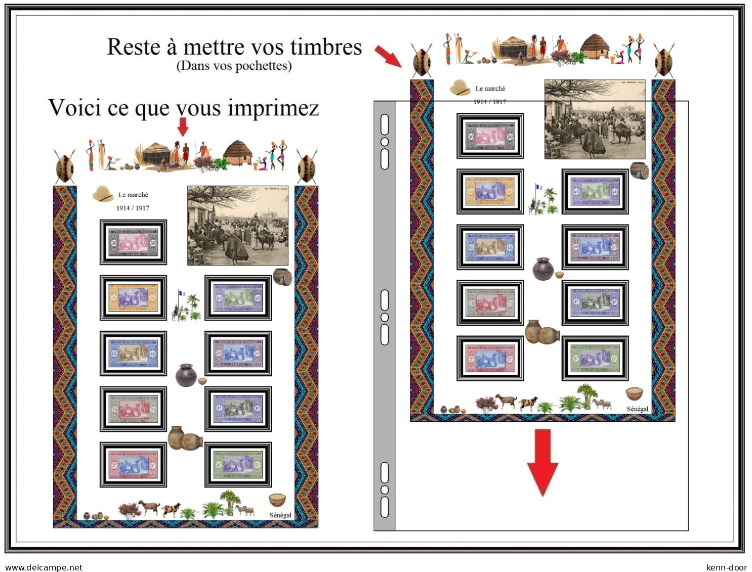 Album de timbres à imprimer  SENEGAL