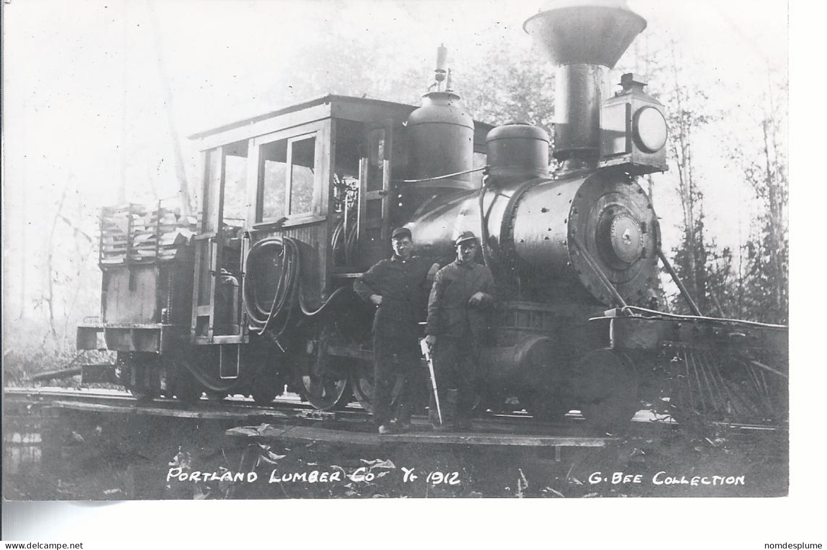 18367) USA Portland Lumber Co Logging Timber Real Photo RPPC Steam Locomotive See Others - Portland