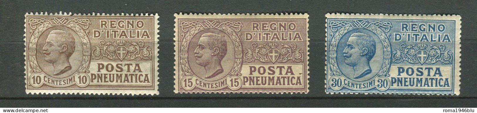 REGNO 1913-23 POSTA PNEUMATICA SERIE CPL.** MNH - Rohrpost