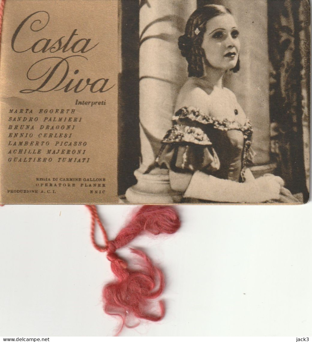 CALENDIARETTO - CASTA DIVA   1937 - Petit Format : 1921-40