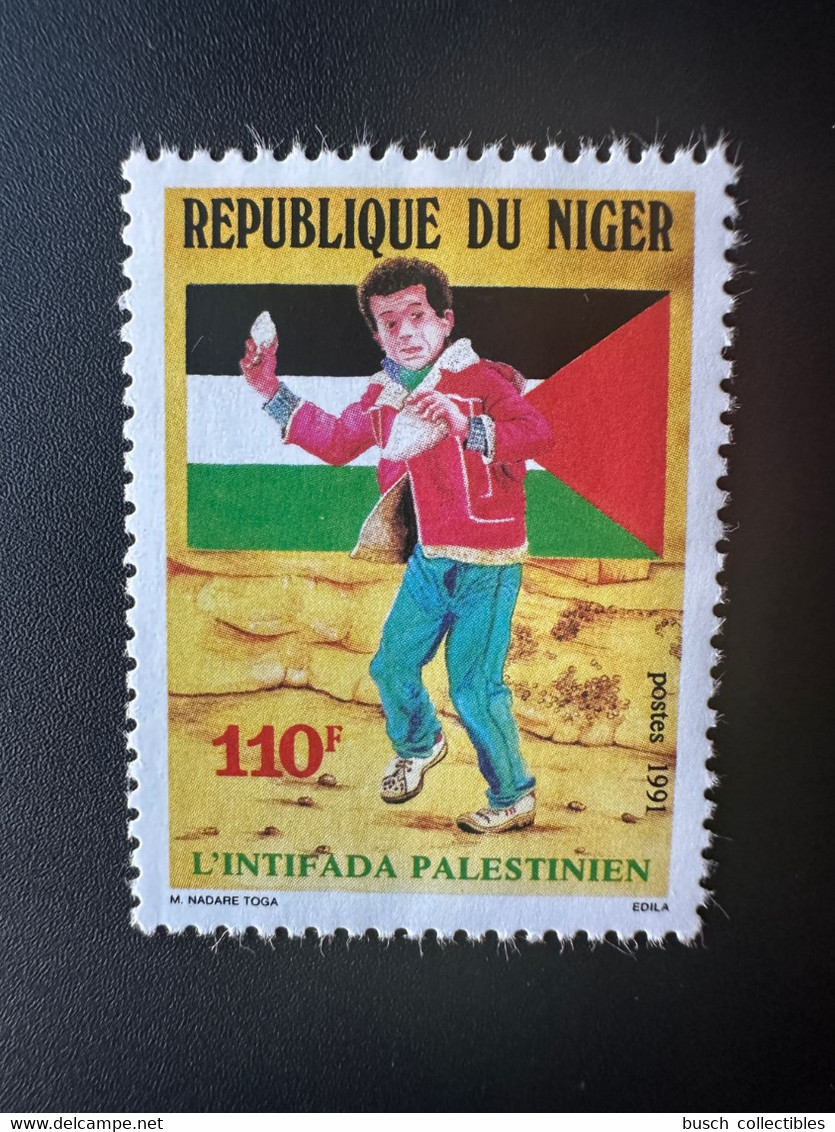 Niger 1991 Mi. 1126 L'Intifada Palestinien Palestine Drapeau Flag Fahne MNH ** 1 Val. - Niger (1960-...)