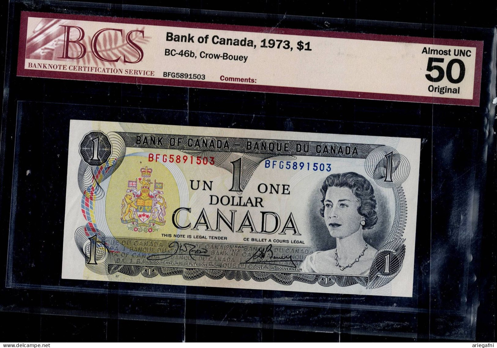 CANADA 1973 BANKNOTES ONE DOLLAR BCS 50 UNC !! - Canada