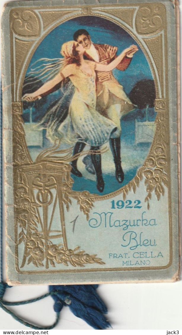 CALENDIARETTO - MAZURHA BLEU - Fratelli CELLA  Milano  1922 - Petit Format : 1921-40
