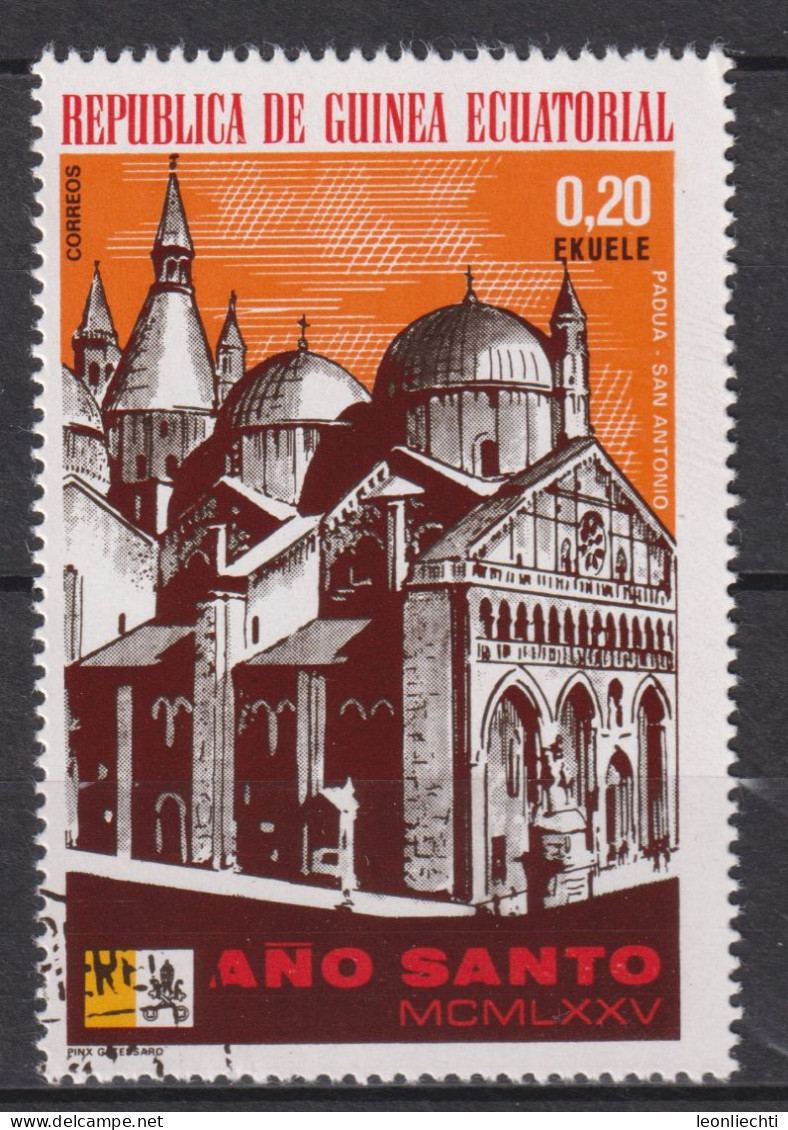 1974 Äquatorial-Guinea, Mi:GQ 366°, Yt:GQ 44-D°,  Holy Year 1975, Churches, San Antonio Padua - Guinée Equatoriale