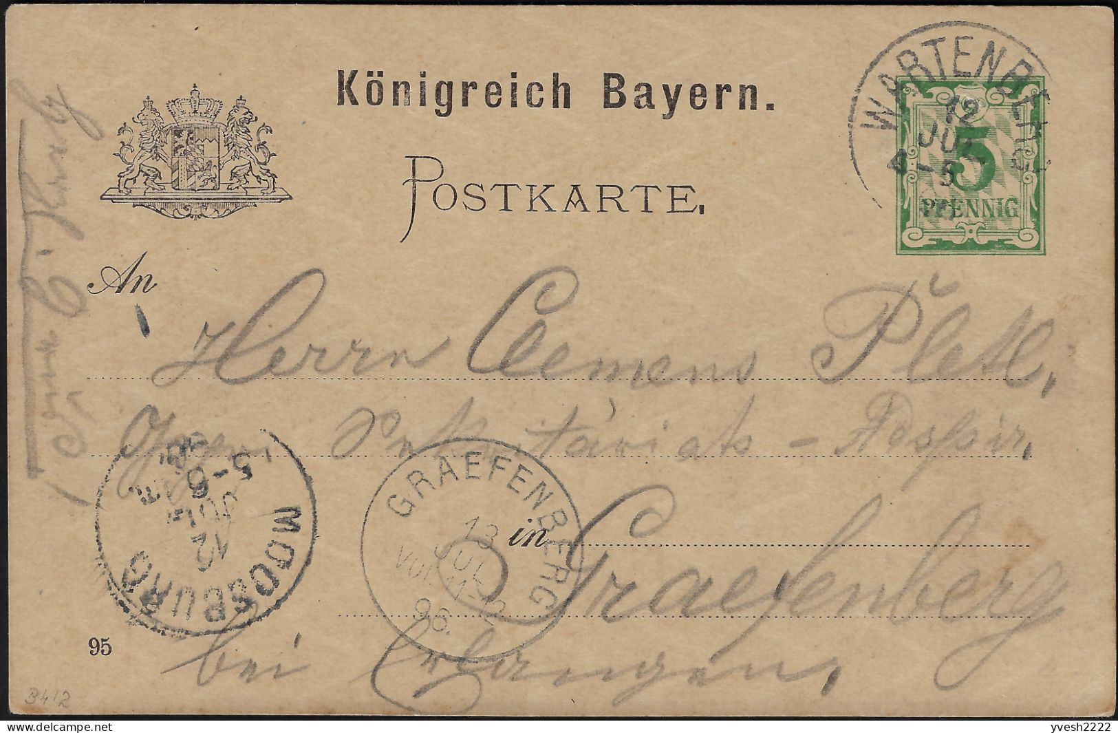 Bavière 1895. 2 Cartes Postales TSC. Oscar Sperling, Leipzig Reudnitz. Industrie Graphique Et Fabrication De Cachets - 1894 – Antwerp (Belgium)