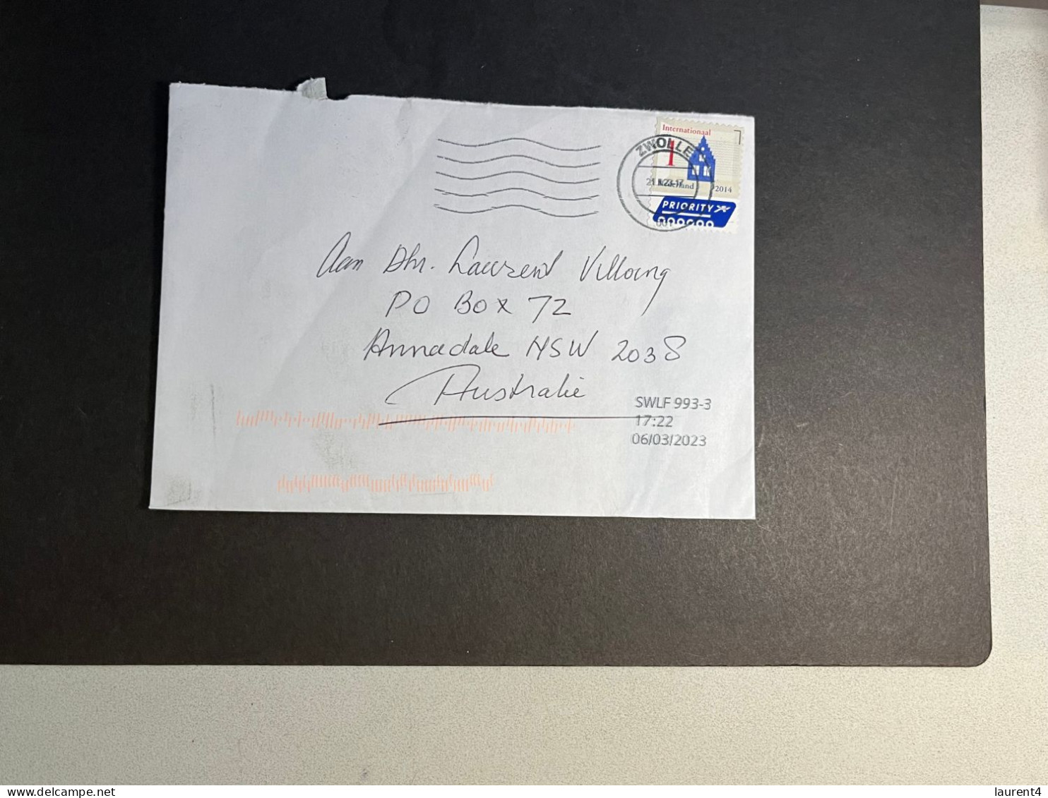 (3 P 29) Letter Posted From Netherlands To Australia - 1 Cover (posted During COVID-19 Pandemic) - Lettres & Documents