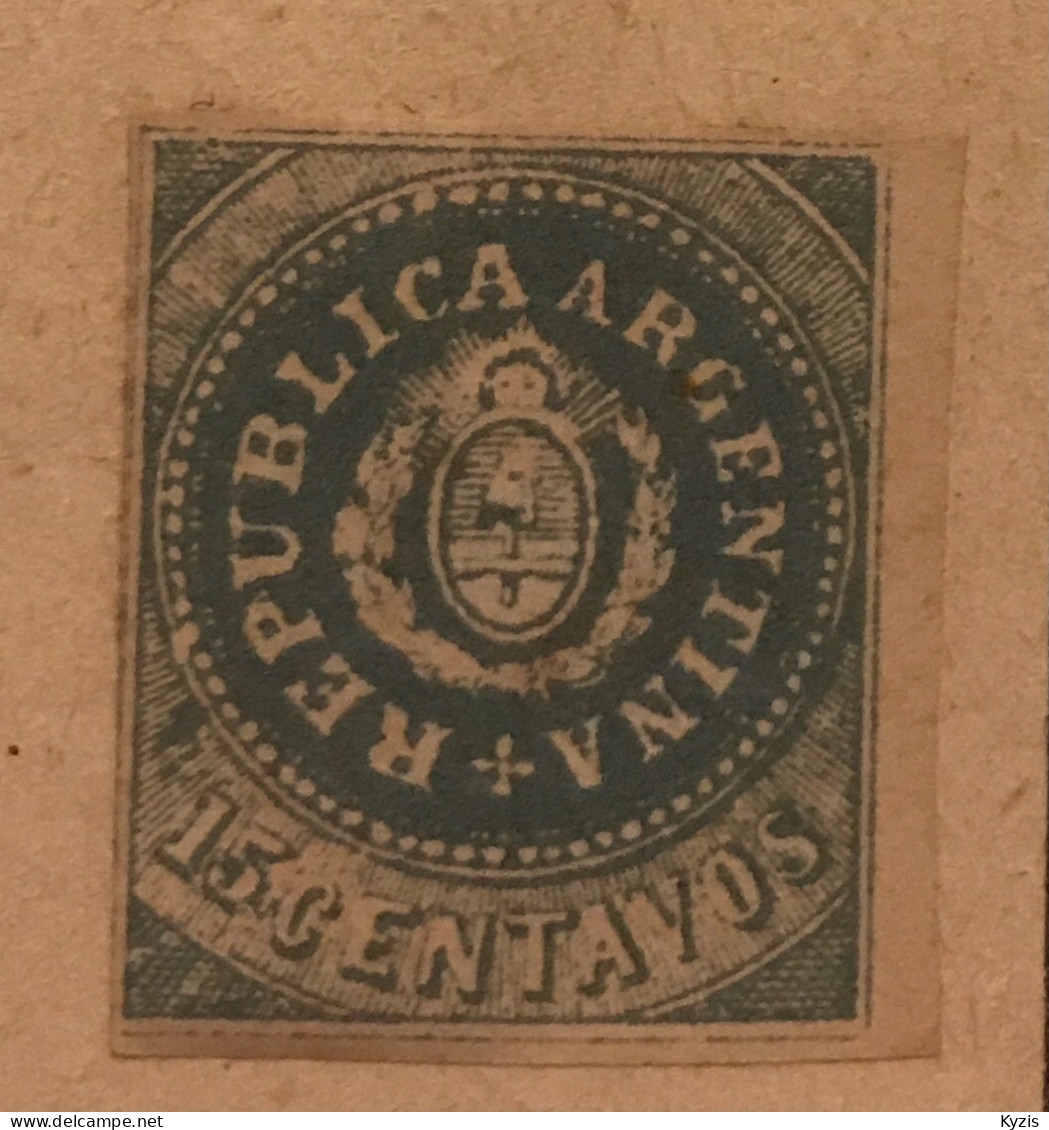 ARGENTINE, Armoiries -1862 Écu — Numéro Michel 7 - Neufs