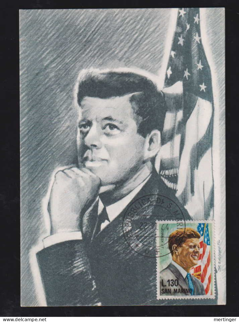 San Marino 1964 Maximum Card KENNEDY - Storia Postale