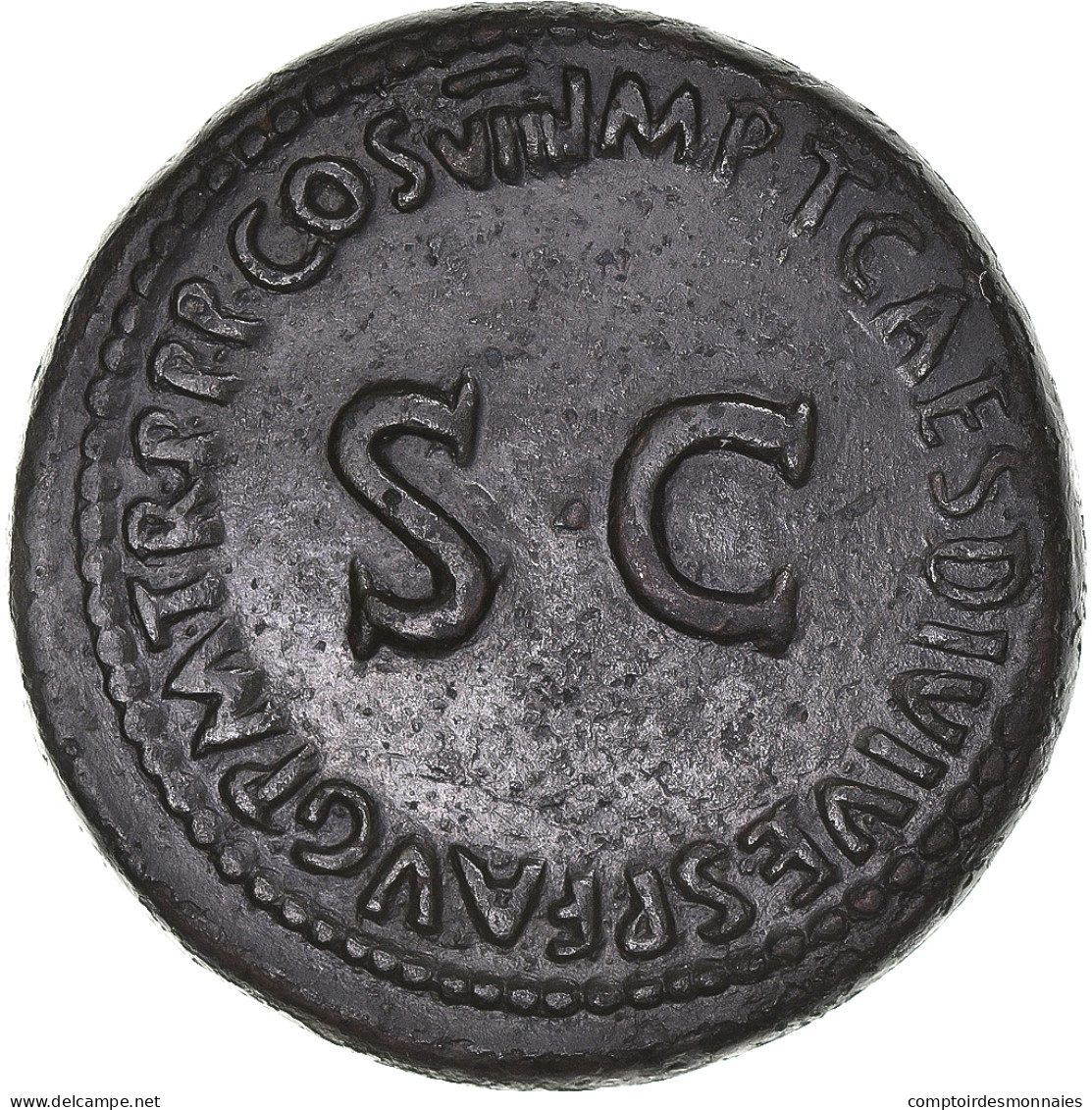 Monnaie, Titus For Divus Vespasianus, Sesterce, 80-81, Rome, TTB, Bronze - The Flavians (69 AD Tot 96 AD)