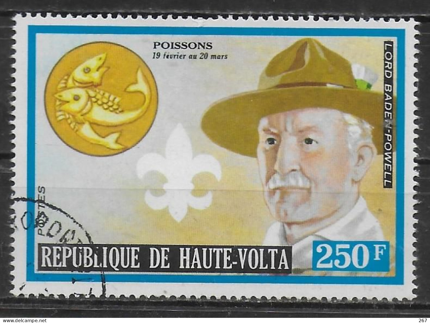 HAUTE VOLTA  N° 319 Oblitere Scoutisme Baden Powell Poisson - Gebraucht