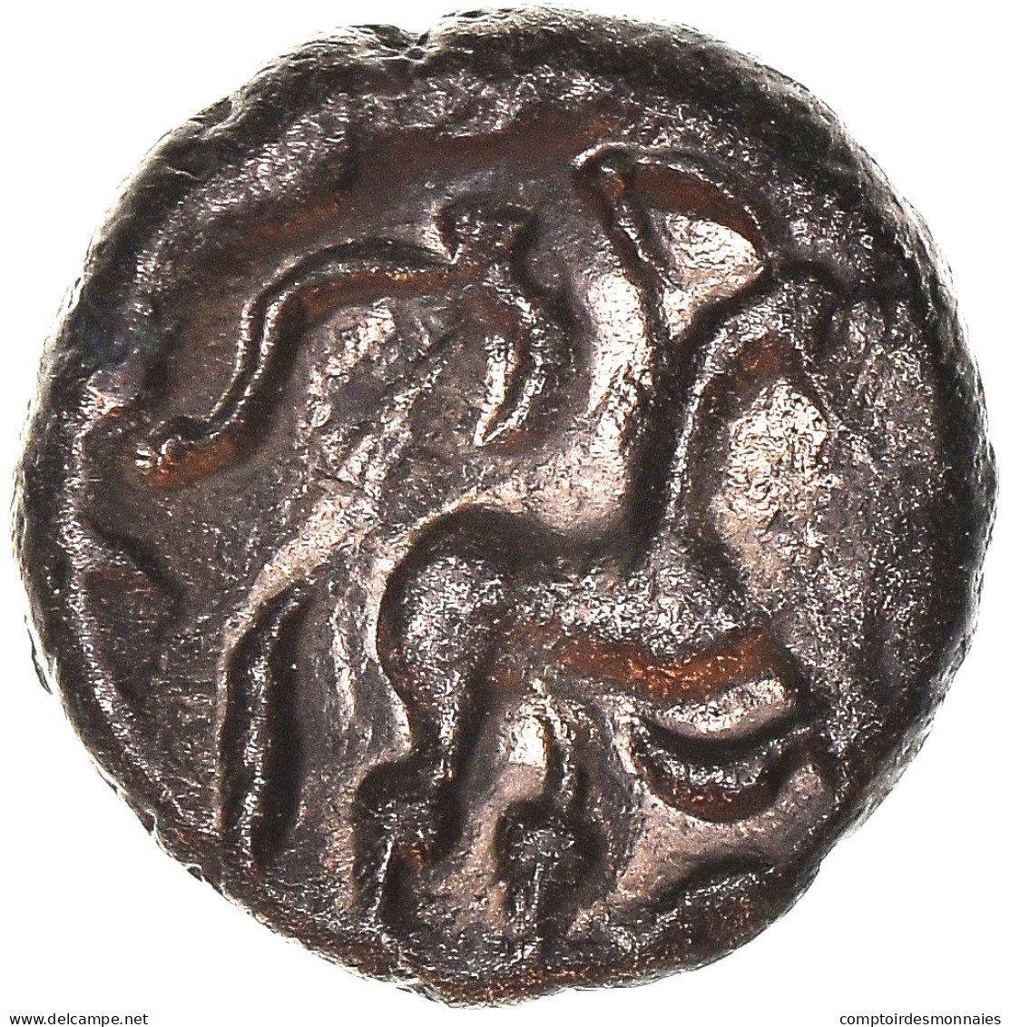 Monnaie, Rèmes, 1/4 Statère Aux Segments, 60-50 BC, Reims, TTB+, Electrum - Keltische Münzen