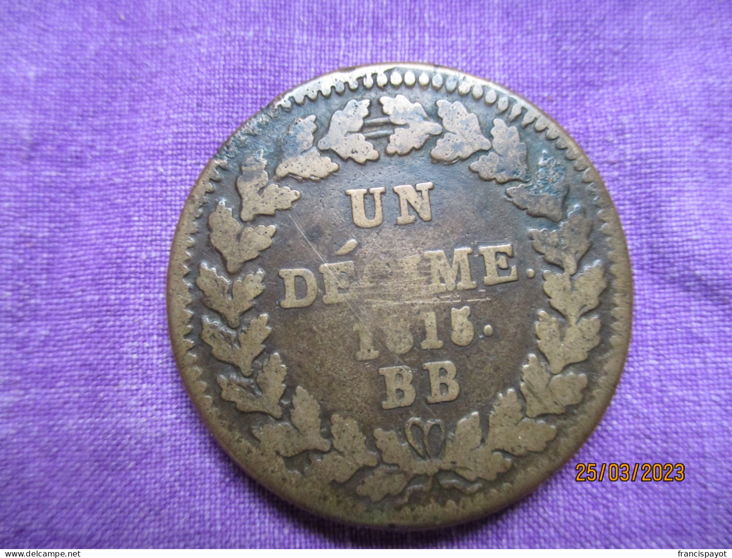 France: Un Decime. 1815. BB (blocus De Strasbourg) - 10 Centimes