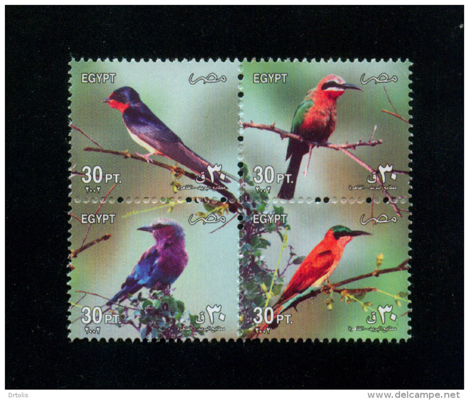 EGYPT / 2002 /  BIRDS / OISEAUX / VÖGEL / UCCELLI / PUTNI / PAUK&Scaron;IAI / AVES / PASARI - Unused Stamps