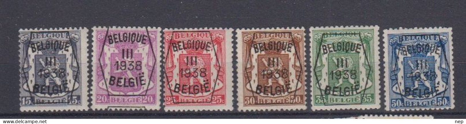 BELGIË - OBP - 1938 - PRE 345/50 (3 Type A) - MNH** - Typos 1936-51 (Petit Sceau)