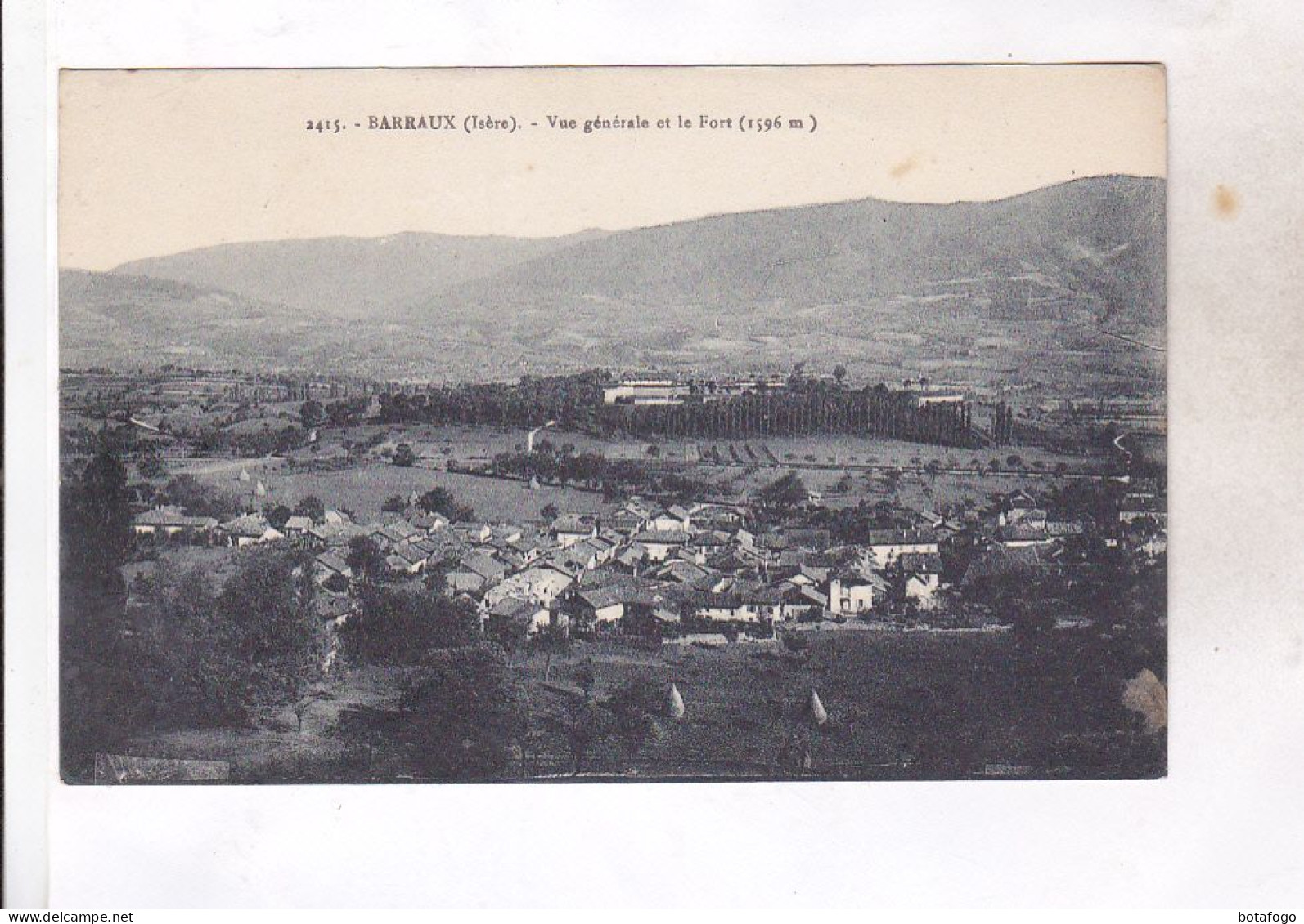 CPA DPT 38 BARRAUX , VUE GENERALE ET LE FORT En 1930! - Barraux