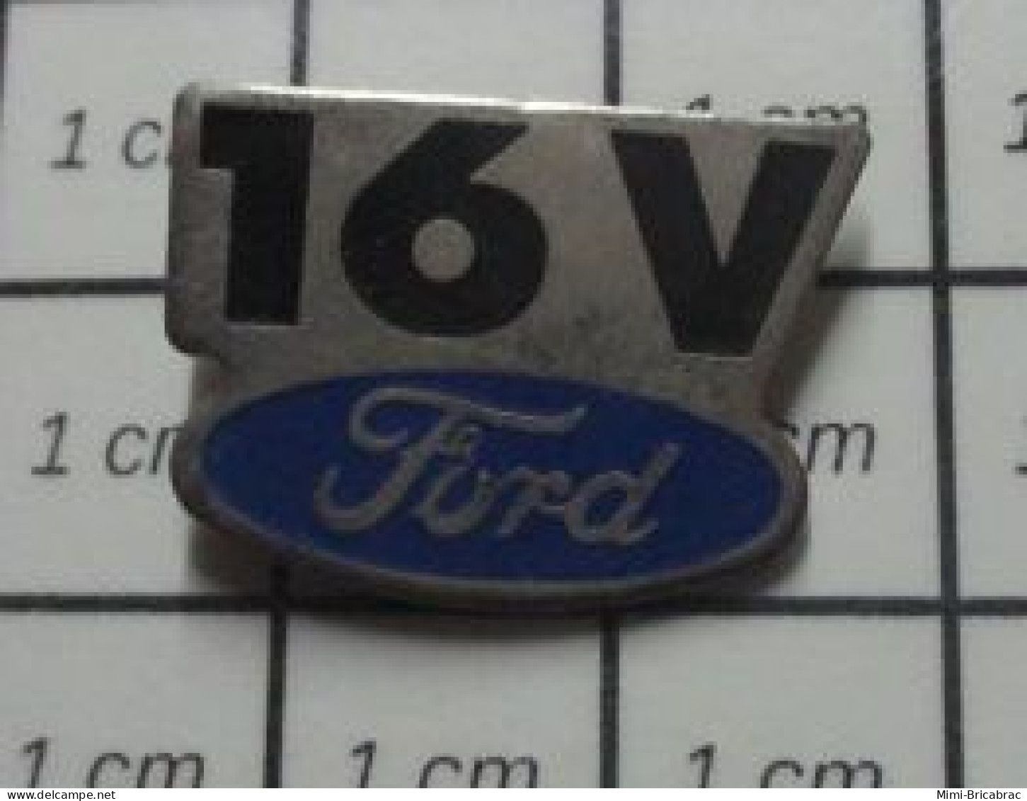 510e Pin's Pins / Beau Et Rare / THEME : AUTOMOBILES / FORD 16V VVVVVVVVVVVVVVVV !!! Impressionnant - Ford