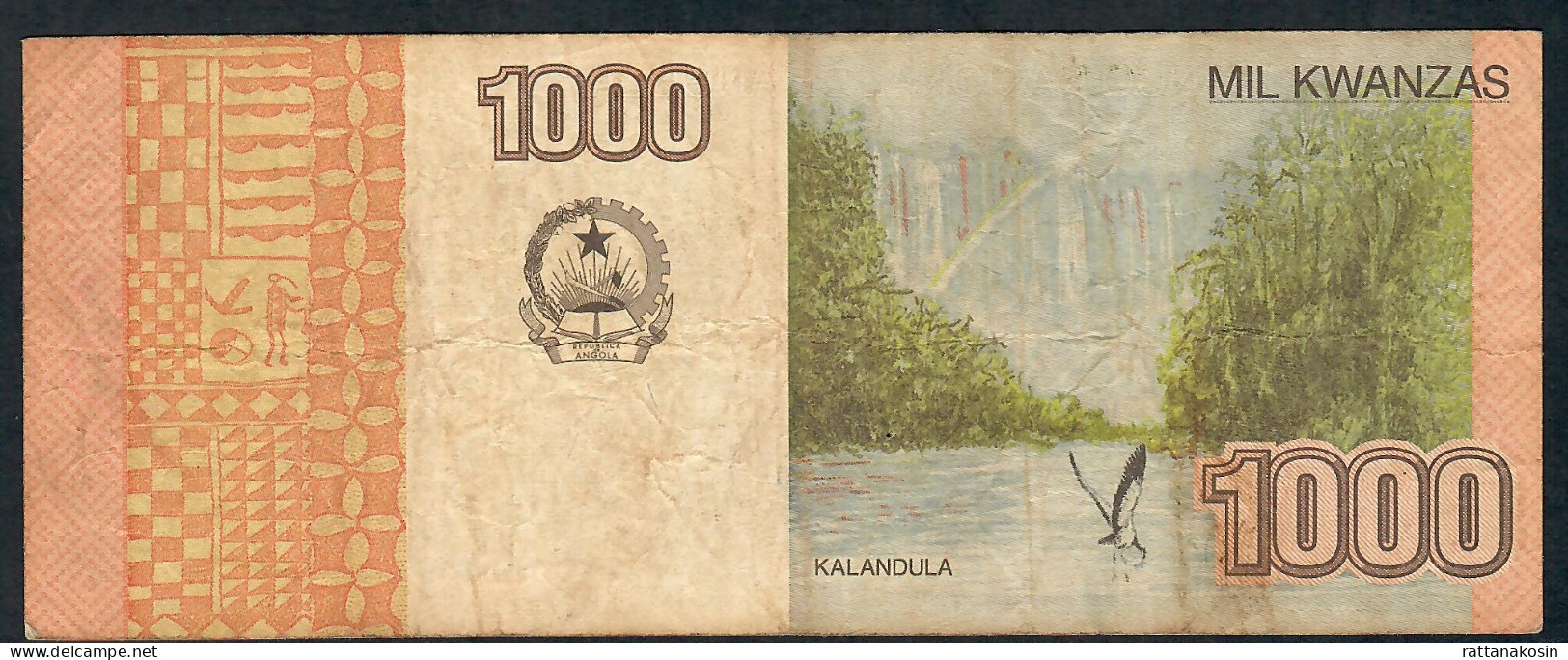 ANGOLA P156b 1000 KWANZAS 1992 #IB Signature 14 VF - Angola