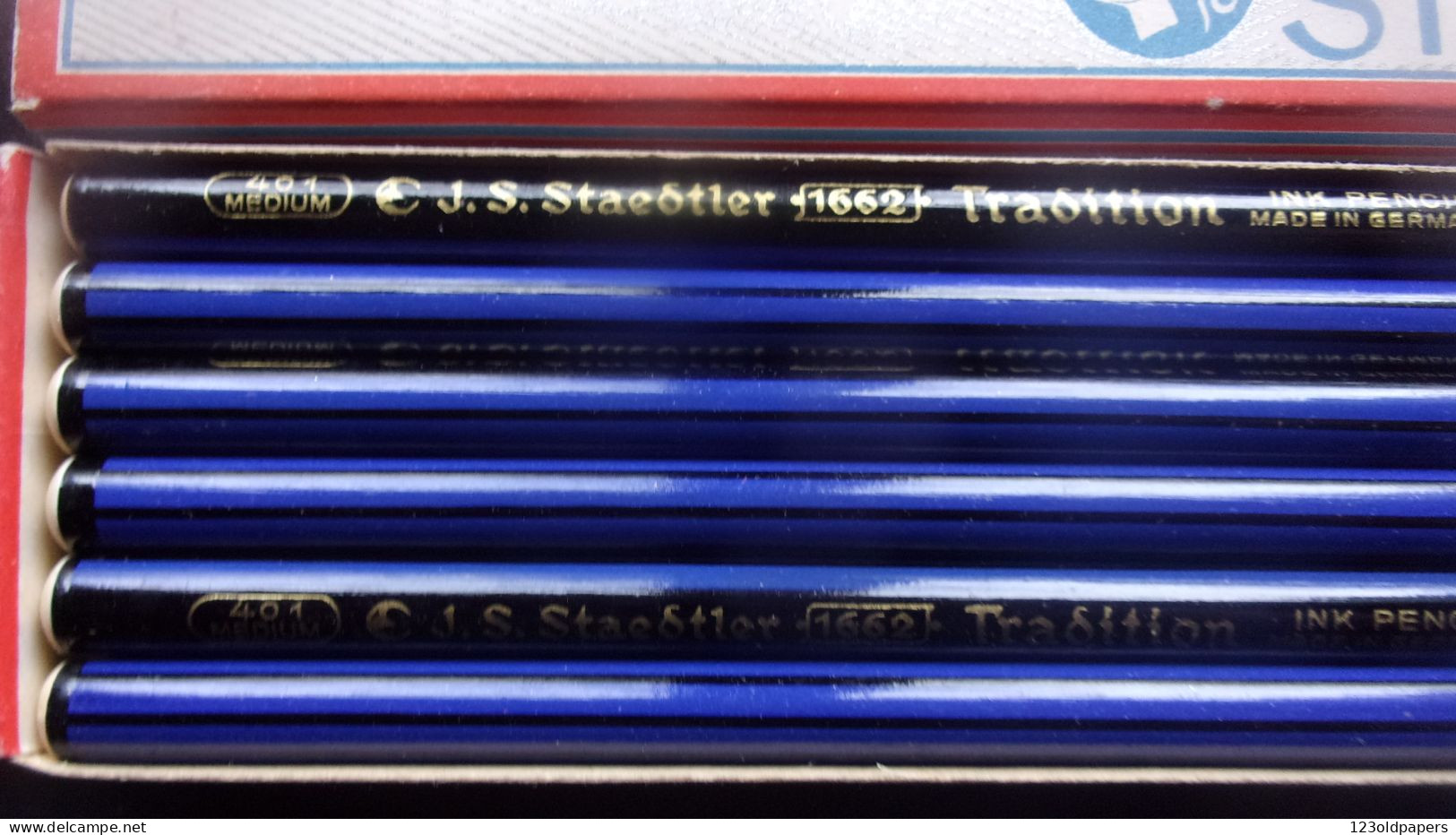 ️ RARE COMME NEUF DANS BOITE ORIGINE STAEDTLER 1662 TRADITION 401 MEDIUM 12 CRAYONS INK PENCIL GERMANY - Stylos
