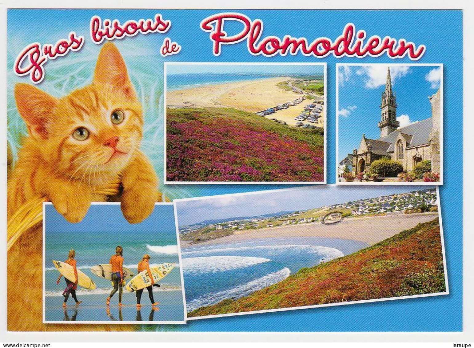 FINISTERE - PLOMODIERN - Multivues - Bisous - Chat - Plomodiern