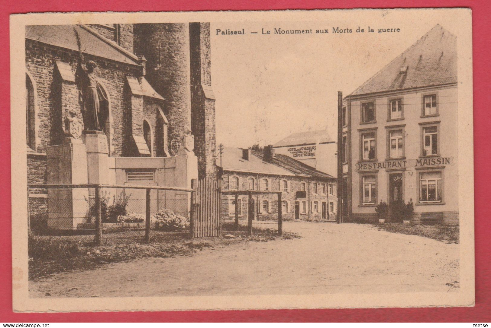 Paliseul - Le Monument Aux Morts De La Guerre - 1937 ( Voir Verso ) - Paliseul