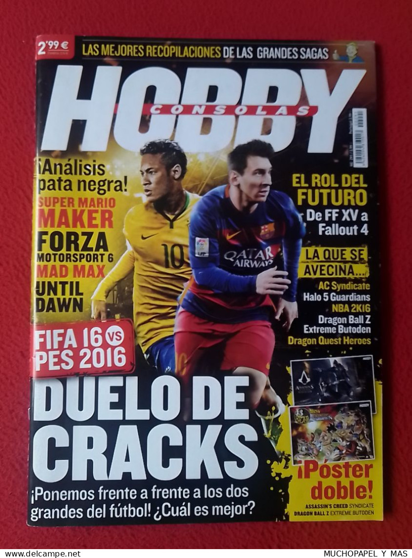 REVISTA HOBBY CONSOLAS Nº 291 HC PORTADA LIONEL MESSI Y NEYMAR, FIFA 16 VS PES 2016 SUPER MARIO ETC VER FOTOS. MAGAZINE. - [4] Themen