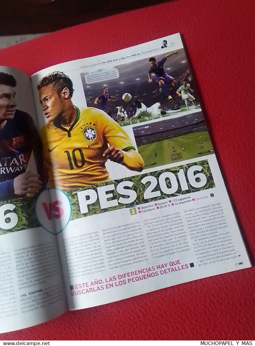 REVISTA HOBBY CONSOLAS Nº 291 HC PORTADA LIONEL MESSI Y NEYMAR, FIFA 16 VS PES 2016 SUPER MARIO ETC VER FOTOS. MAGAZINE.