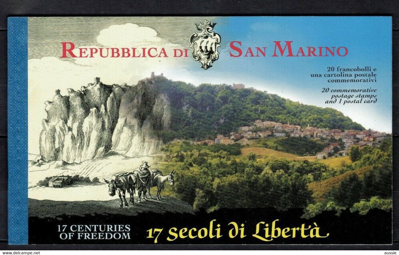 San Marino Saint-Marin 2000 Yvertn° 1702-1721 = Carnet C1702  *** MNH Cote 32 €   17 Siècles Liberté Libertà - Cuadernillos