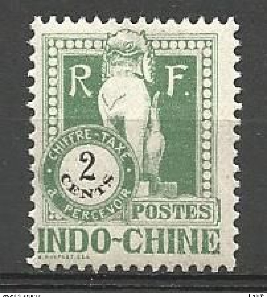 INDOCHINE TAXE N° 34 NEUF*  CHARNIERE Papier / MH - Strafport