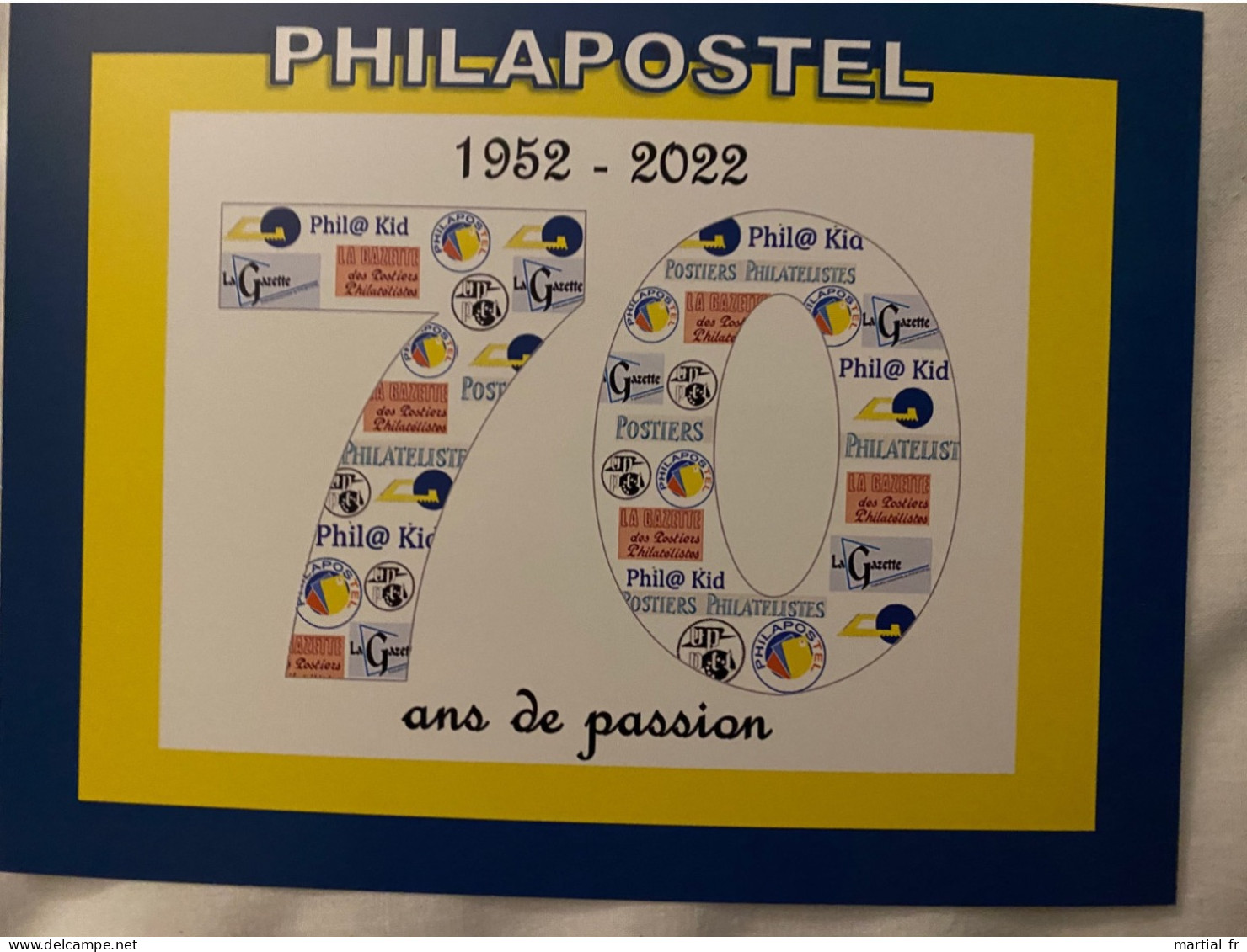 Entier Postal Timbré Sur Commande 70 Ans De Philapostel POSTIERS PHILATELISTES UNION PTT PASSION 2022 - Privatganzsachen