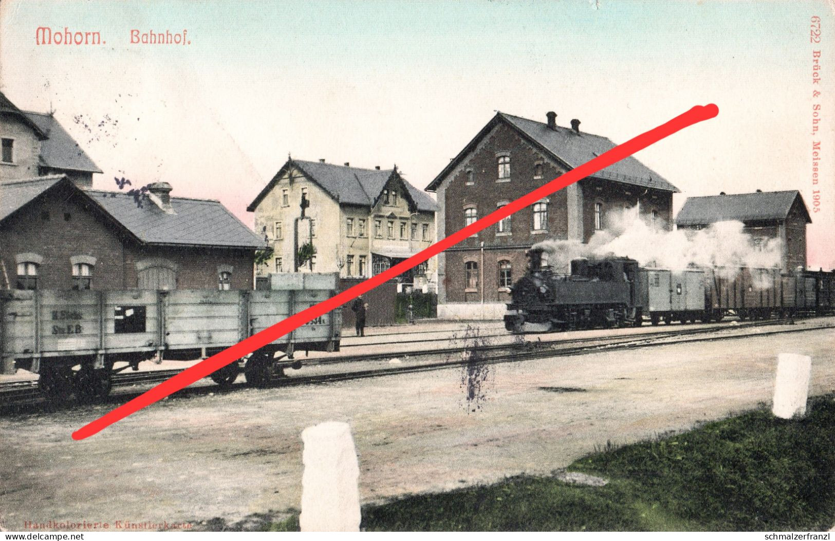 AK Mohorn Bahnhof Eisenbahn Zug A Hetzdorf Herzogswalde Dittmannsdorf Helbigsdorf Kesselsdorf Freital Wilsdruff Nossen - Hetzdorf