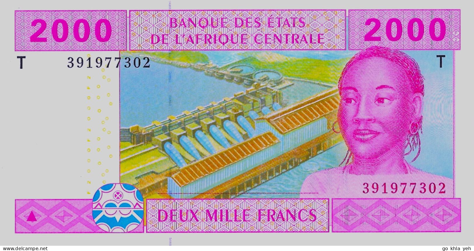 ETATS D'AFRIQUE CENTRALE - REPUBLIQUE DU CONGO 2002 2000 Franc - P.108Tc  Neuf UNC - Central African States