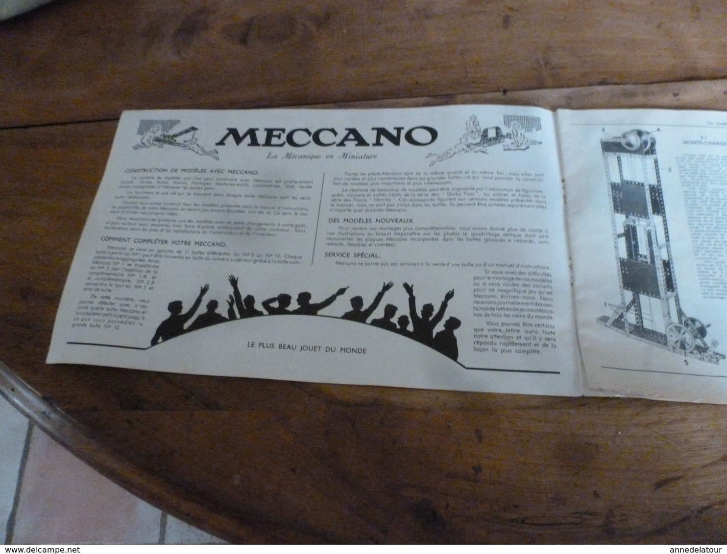 Manuel D'Instruction  MECCANO N° 4A- Avec Modèles De Constructions (24 Pages Compris Couverture) - Meccano