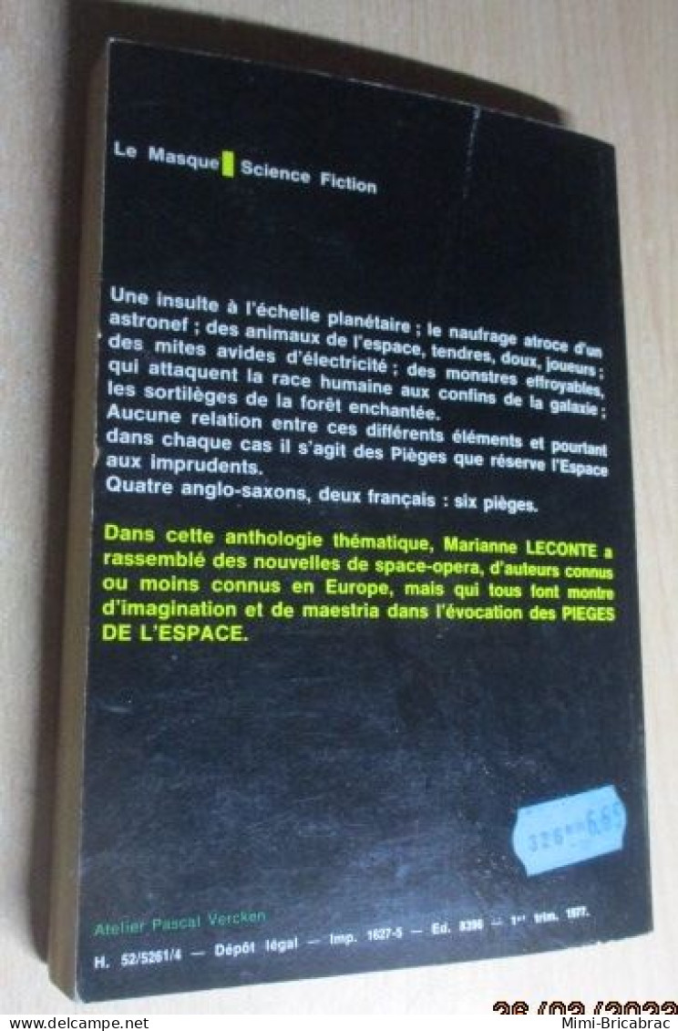 DIVCORO LIVRE SCIENCE-FICTION / LE MASQUE N° 53 MARIANNE LECONTE-HEBON ANTHOLOGIE LES PIEGES DE L'ESPACE - Le Masque SF