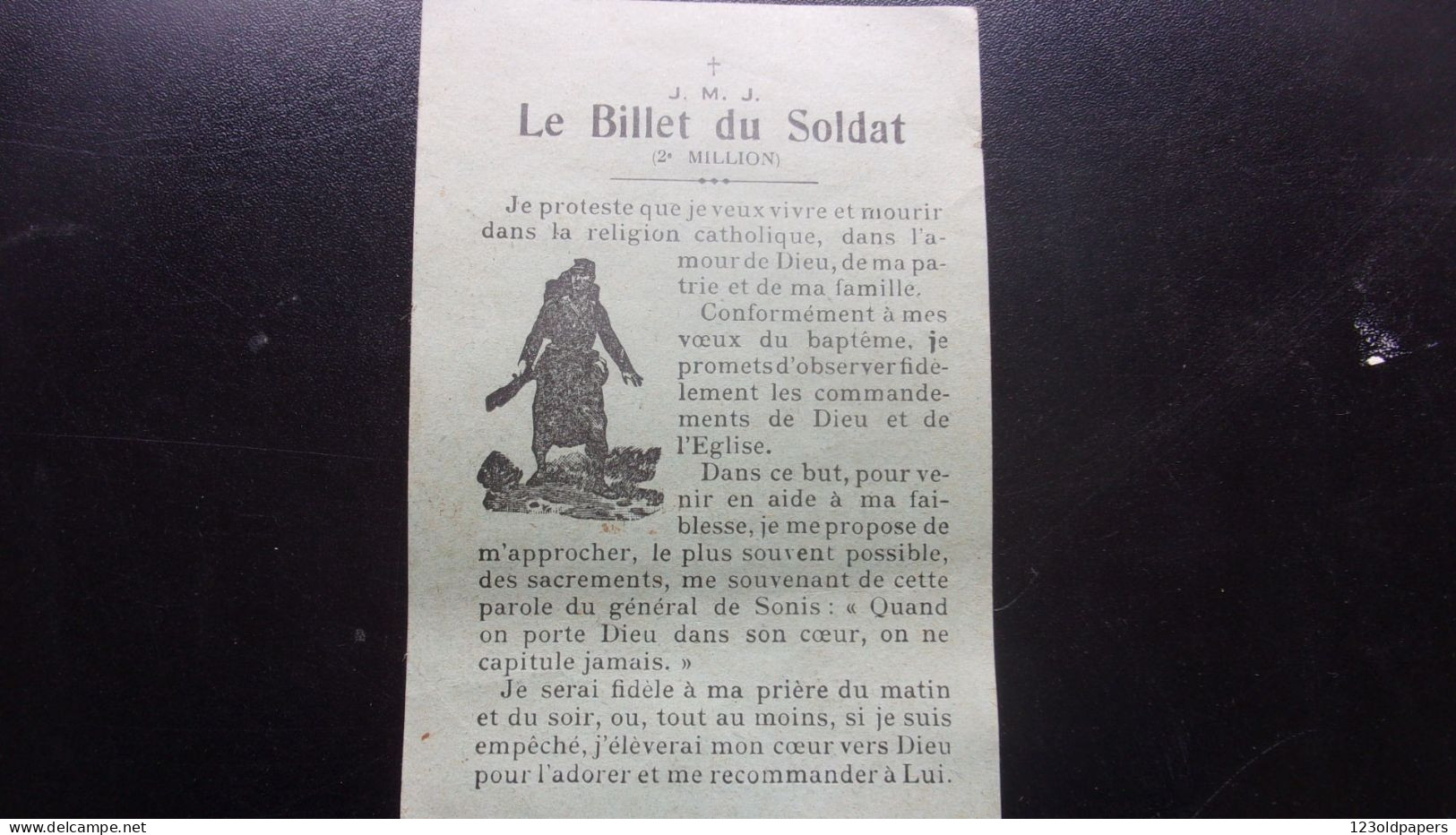 WWI  LE BILLET DU SOLDAT BLOIS ALFRED JULES EVEQUE DE BLOIS - 1914-18
