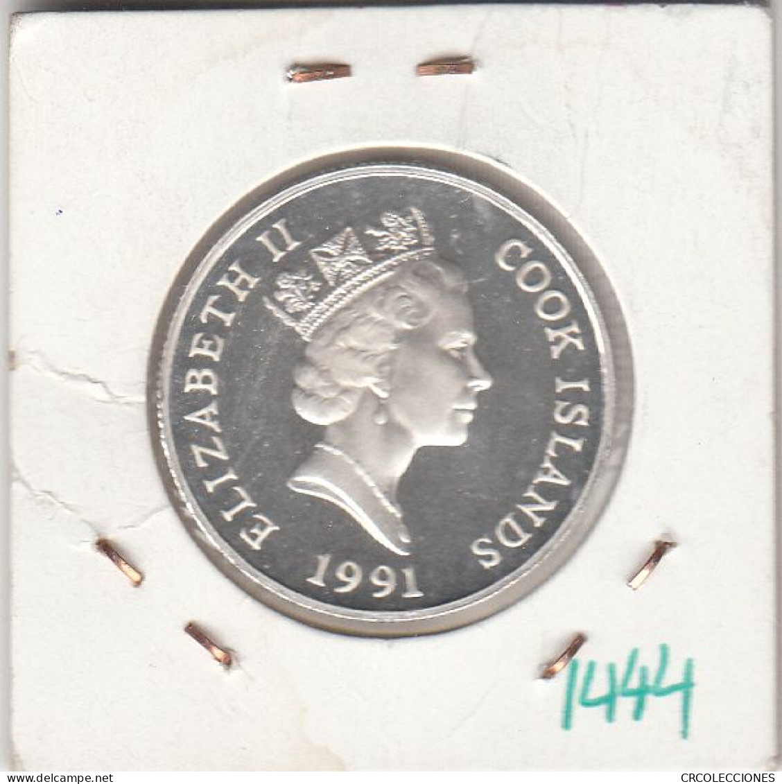 CR1444 MONEDA ISLAS COOK 5 DOLARES 1991 SIN CIRCULAR - Cook Islands