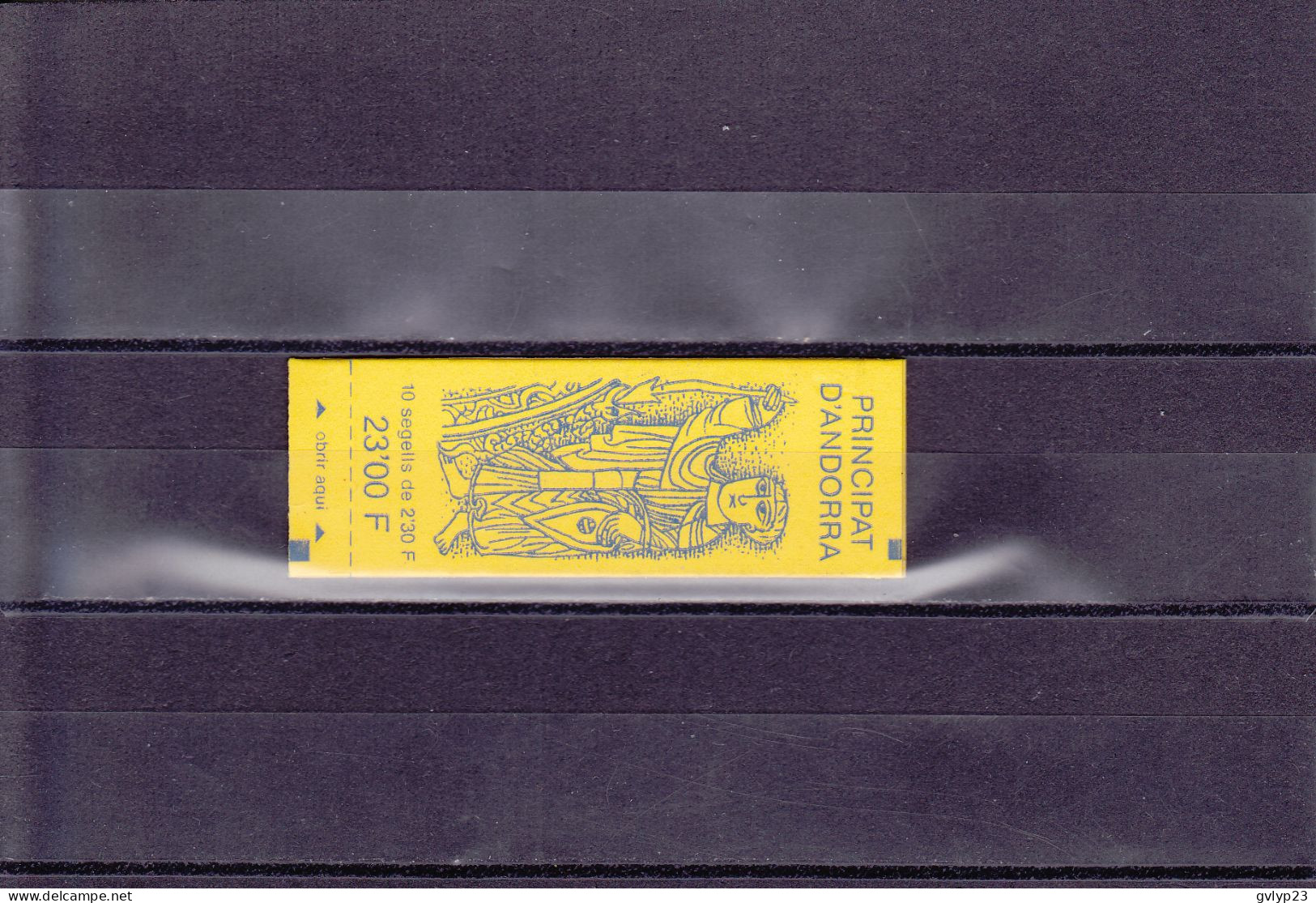 TYPE BLASON D'ANDORRE CARNET DE 10 TIMBRES NEUF ** 2F30 ROUGE N° 3 YVERT ET TELLIER 1990 - Postzegelboekjes