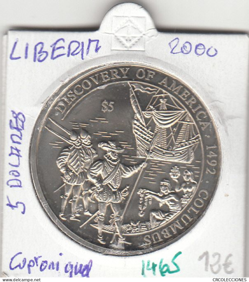 CR1465  MONEDA LIBERIA 5 DOLARES 2000 SIN CIRCULAR - Liberia