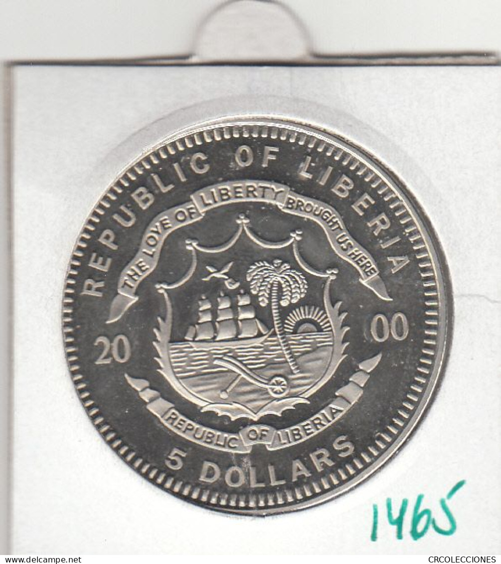 CR1465  MONEDA LIBERIA 5 DOLARES 2000 SIN CIRCULAR - Liberia