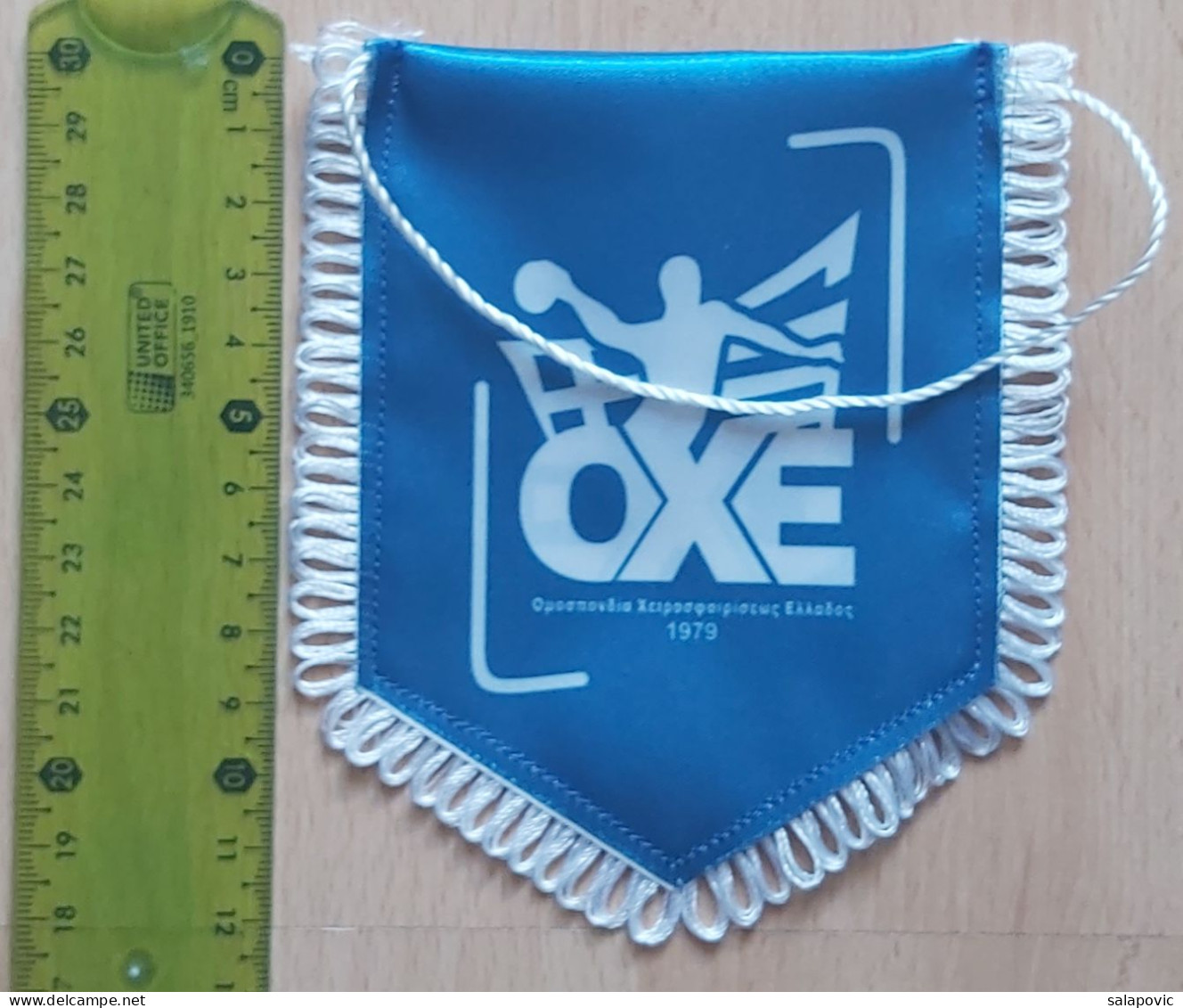 OXE Hellenic Greece Greek Handball Association Federation Union PENNANT, SPORTS FLAG ZS 2/18 - Handbal